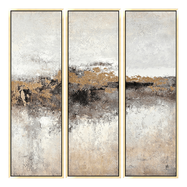 Ágatha – Tierra (3 cuadros de 24cm x 70cm c/u) – Cuadros Decorativos