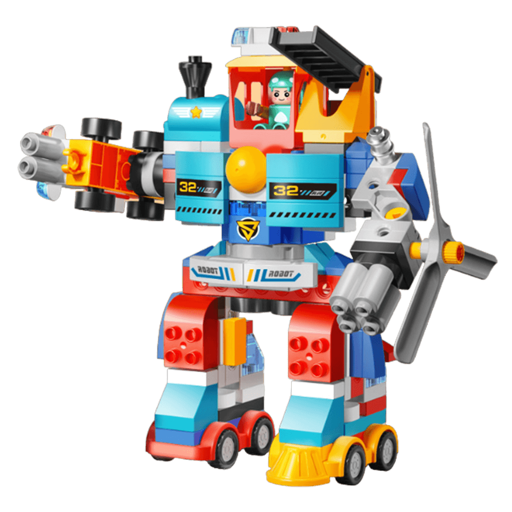 Robot De Madera Desmontable Goorder - 28 Piezas Para Construir 5 Robots Diferentes, Juguete Educativo Montessori Para Niños De 3 A 5 Años