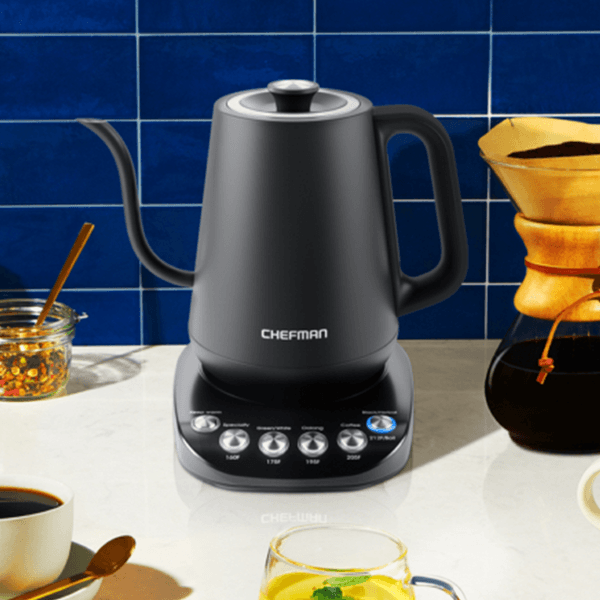 Tetera Electrica Chefman de Cuello Cisne Negra|Compra