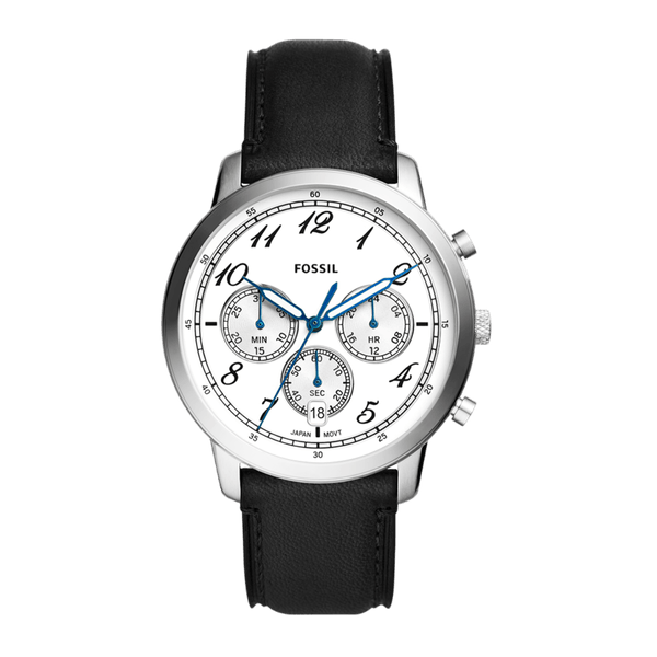 Reloj Fossil Neutra Cronógrafo de Cuero Negro