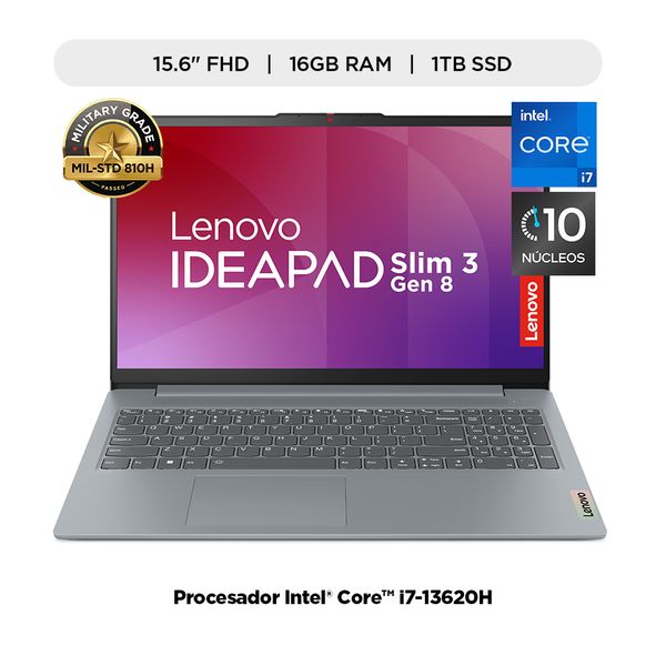 Laptop Lenovo IdeaPad Slim Core i7 16GB 1TB Arctic Grey